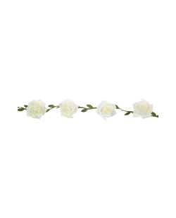 Guirnalda Rosas Blancas 50mm X 120cm Poliester Y Polietieno ***OFERTA DTO NO ACUMULABLE