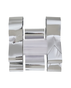 Kit Cintas Coche Boda Plata 24.5X23.5X7cm polipropileno Y Poliester ***OFERTA DTO NO ACUMULABLE