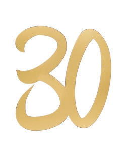 Deco Mesa Oro Numero 30 20X18cm Carton ***OFERTA DTO NO ACUMULABLE