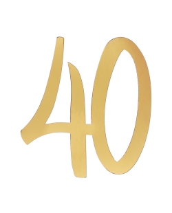 Deco Mesa Oro Numero 40 20X18cm Carton ***OFERTA DTO NO ACUMULABLE