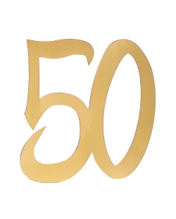 Deco Mesa Oro Numero 50 20X18cm Carton ***OFERTA DTO NO ACUMULABLE