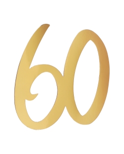 Deco Mesa Oro Numero 60 20X18cm Carton ***OFERTA DTO NO ACUMULABLE