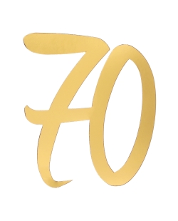 Deco Mesa Oro Numero 70 20X18cm Carton ***OFERTA DTO NO ACUMULABLE