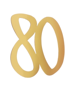 Deco Mesa Oro Numero 80 20X18cm Carton ***OFERTA DTO NO ACUMULABLE