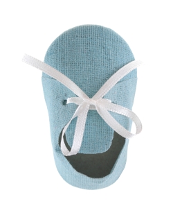 Zapatito Azul Pastel 8.5X4.5X3cm Algodon Y Saten ***OFERTA DTO NO ACUMULABLE