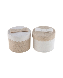 Cajas Redondas Kraft 5 X 5cm Algodon ***OFERTA DTO NO ACUMULABLE