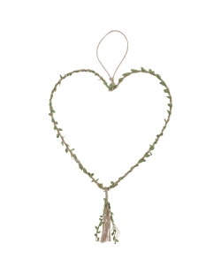Deco Colgante Corazon Boda Verde 30 X 77cm Plastico Y Cordon ***OFERTA DTO NO ACUMULABLE