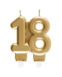 Vela Oro Numero 18 7.5X9cm Parafina Y Plastico ***OFERTA DTO NO ACUMULABLE