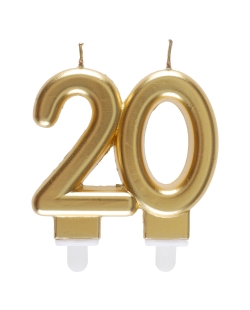 Vela Oro Numero 20 7.5X9cm Parafina Y Plastico ***OFERTA DTO NO ACUMULABLE