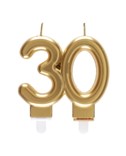 Vela Oro Numero 30 7.5X9cm Parafina Y Plastico ***OFERTA DTO NO ACUMULABLE