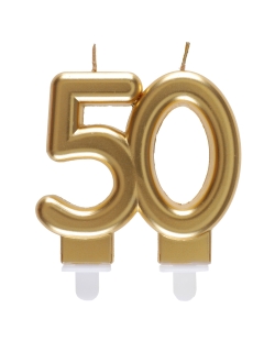 Vela Oro Numero 50 7.5X9cm Parafina Y Plastico ***OFERTA DTO NO ACUMULABLE