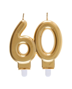 Vela Oro Numero 60 7.5X9cm Parafina Y Plastico ***OFERTA DTO NO ACUMULABLE