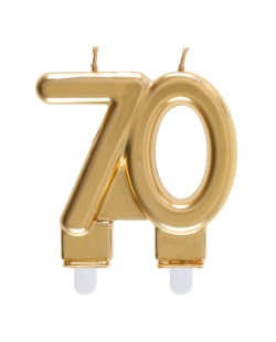 Vela Oro Numero 70 7.5X9cm Parafina Y Plastico ***OFERTA DTO NO ACUMULABLE