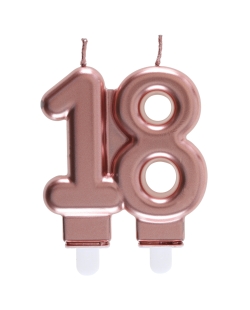 Velas Rosa Numero 18 7.5X9cm Parafina Y Plastico ***OFERTA DTO NO ACUMULABLE