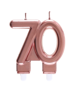 Velas Rosa Numero 70 7.5X9cm Parafina Y Plastico ***OFERTA DTO NO ACUMULABLE