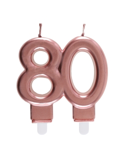 Velas Rosa Numero 80 7.5X9cm Parafina Y Plastico ***OFERTA DTO NO ACUMULABLE