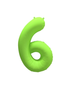 Rm Forma Numero 6 Verde Neon 86X70cm ***OFERTA DTO NO ACUMULABLE