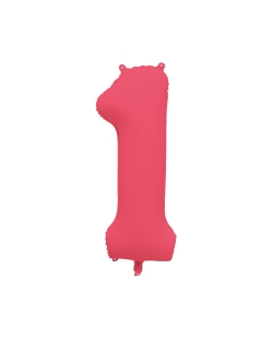 Rm Forma Numero 1 Rojo Neon 86X70cm ***OFERTA DTO NO ACUMULABLE
