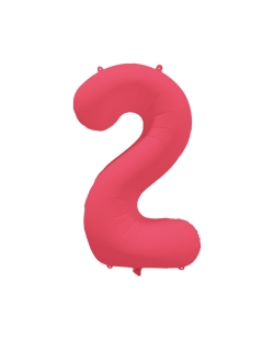 Rm Forma Numero 2 Rojo Neon 86X70cm ***OFERTA DTO NO ACUMULABLE