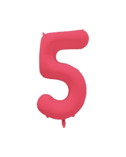 Rm Forma Numero 5 Rojo Neon 86X70cm ***OFERTA DTO NO ACUMULABLE