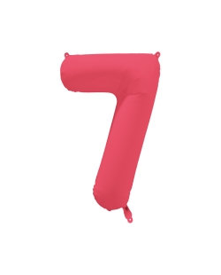 Rm Forma Numero 7 Rojo Neon 86X70cm ***OFERTA DTO NO ACUMULABLE