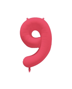 Rm Forma Numero 9 Rojo Neon 86X70cm ***OFERTA DTO NO ACUMULABLE