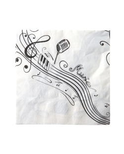 Servilletas Musical 33X33cm Papel 3 Capas ***OFERTA DTO NO ACUMULABLE