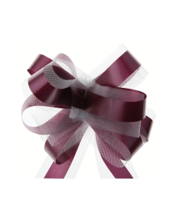 Lazo Facil Tul Burdeos 5cm Poliprop. Y Poliester ***OFERTA DTO NO ACUMULABLE