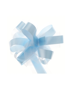Lazo Facil Tul Azul Pastel 5cm Poliprop. Y Poliester ***OFERTA DTO NO ACUMULABLE