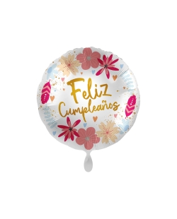 17/43CM FELIZ CUMPLEAÑOS FLORES ***OFERTA DTO NO ACUMULABLE
