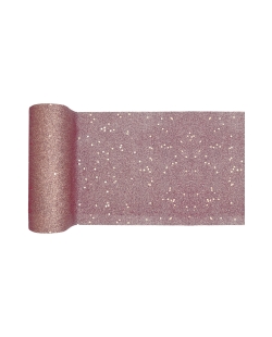 Camino Mesa Brillante Rosa 18cm X 5m Poliester ***OFERTA DTO NO ACUMULABLE