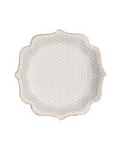 Platos Puntos Blanco 21X21cm Carton ***OFERTA DTO NO ACUMULABLE