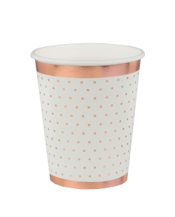 Vasos Puntos Blanco 7.8X9.7cm 27cl Carton ***OFERTA DTO NO ACUMULABLE