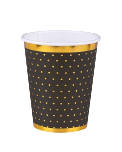 Vasos Puntos Negro 7.8X9.7cm 27cl Carton ***OFERTA DTO NO ACUMULABLE