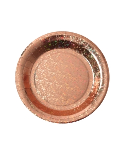 Platos Brillate Rosa 22.5cm Carton ***OFERTA DTO NO ACUMULABLE