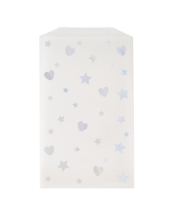 Bolsas Papel Corazones Y Estrellas Tornasol