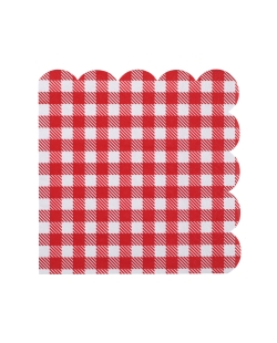 Servilletas Vichy Rojo 32X32cm Papel 3 Capas ***OFERTA DTO NO ACUMULABLE