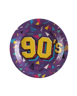 Platos A&ntilde;os 90 22.5cm Carton ***OFERTA DTO NO ACUMULABLE