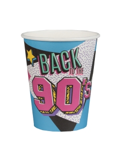 Vasos A&ntilde;os 90 7.8X9.7cm 27cl Carton ***OFERTA DTO NO ACUMULABLE