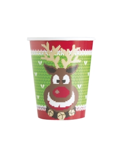 Vasos 266ml Navidad Carton