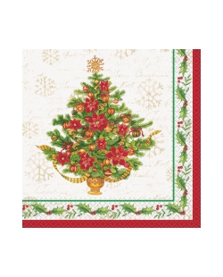 Servilletas 33X33cm Flor Pascua