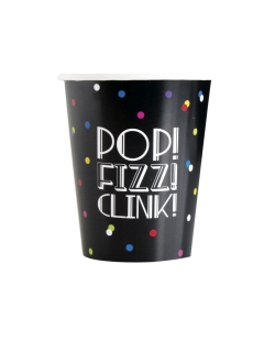 Vasos 266ml H. New Year Puntos Neon Carton