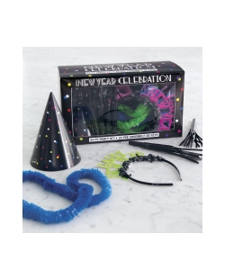 Kit Caja New Year Puntos Neon 8 Personas