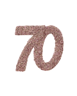 Deco Mesa Rosa Brillante Numero 70 6X6cm Carton ***OFERTA DTO NO ACUMULABLE