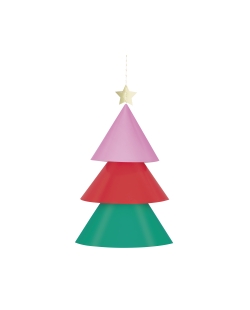 Deco Colgante Arbol Navidad Color Papel