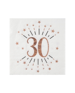 Servilletas Numero 30 Rosa 33X33cm Papel 3 Capas ***OFERTA DTO NO ACUMULABLE