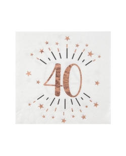 Servilletas Numero 40 Rosa 33X33cm Papel 3 Capas ***OFERTA DTO NO ACUMULABLE