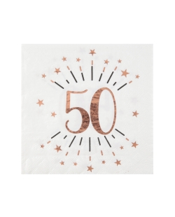 Servilletas Numero 50 Rosa 33X33cm Papel 3 Capas ***OFERTA DTO NO ACUMULABLE