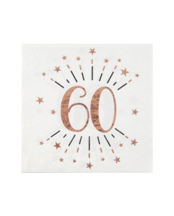 Servilletas Numero 60 Rosa 33X33cm Papel 3 Capas ***OFERTA DTO NO ACUMULABLE