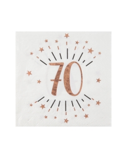 Servilletas Numero 70 Rosa 33X33cm Papel 3 Capas ***OFERTA DTO NO ACUMULABLE